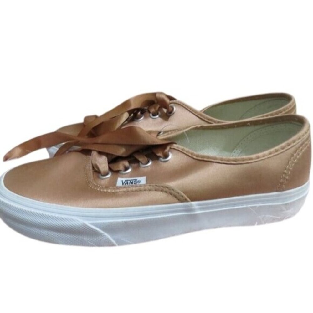 Vans Off The Wall Old Skool Satin Metallic Pewter Slip On Skateboard Sneakers